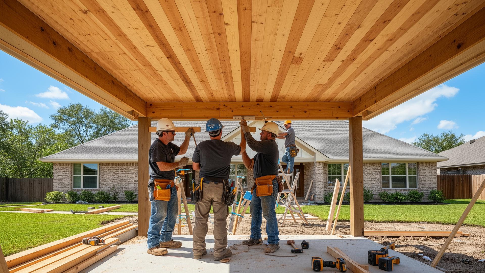 Keystone Patio Builders team at work in Houston