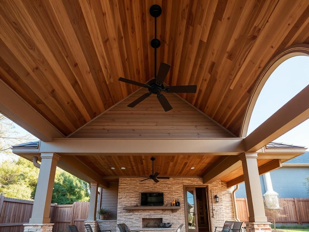 Vaulted ceiling patio in League City TX